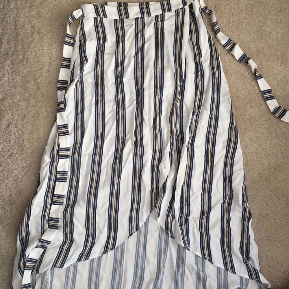 Forever 21 High-Low Striped Skirt